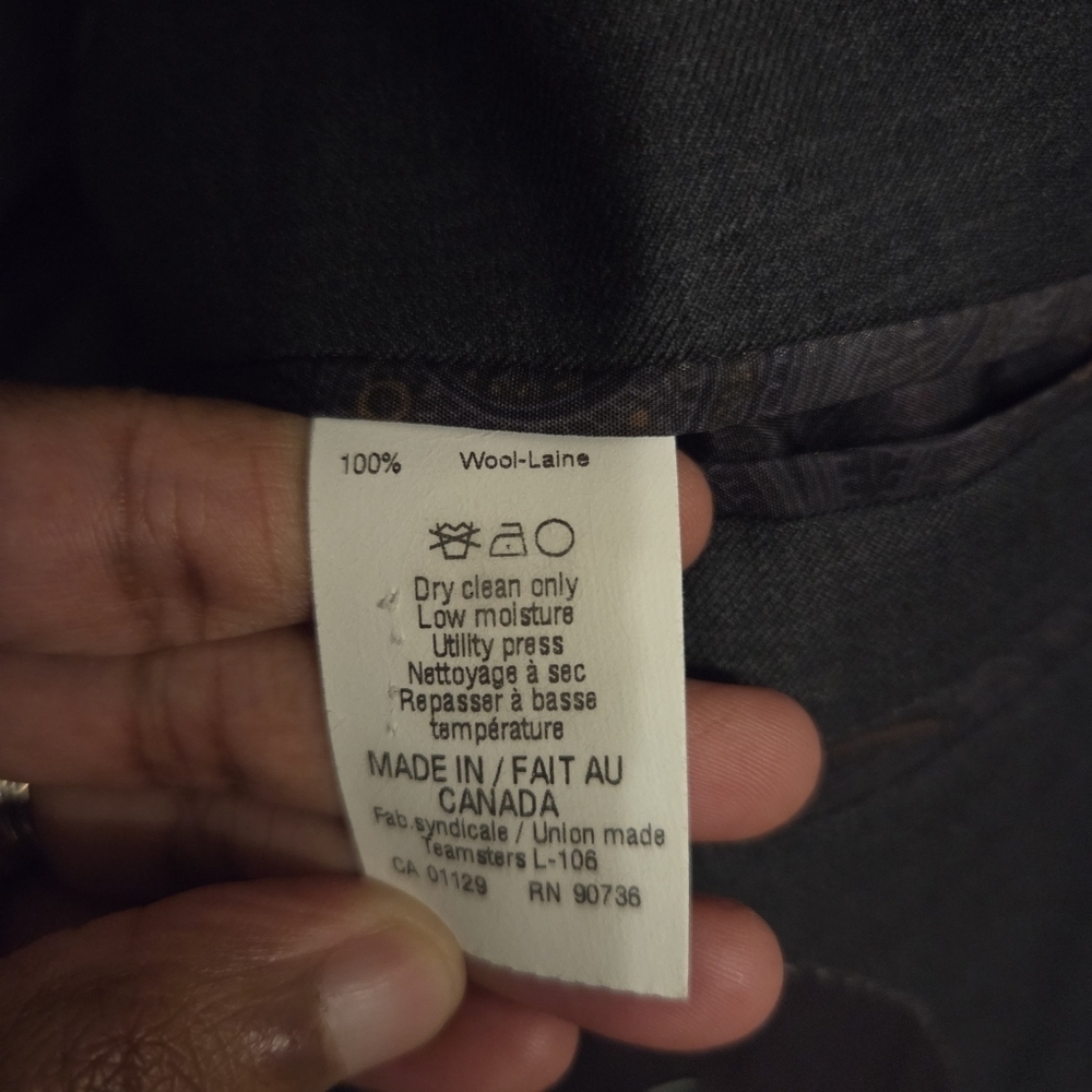 Lauren Ralph Lauren Men's Gray 100% Wool Formal Preppy Blazer Suit Jacket. 48L - Picture 9 of 10